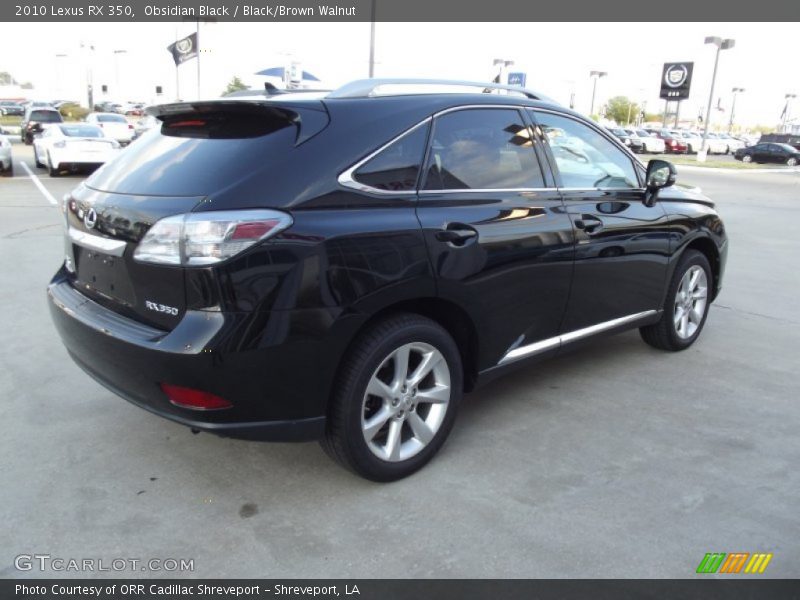 Obsidian Black / Black/Brown Walnut 2010 Lexus RX 350