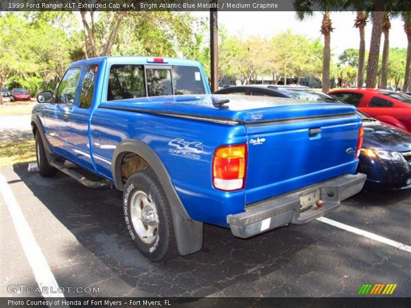 Bright Atlantic Blue Metallic / Medium Graphite 1999 Ford Ranger XLT Extended Cab 4x4