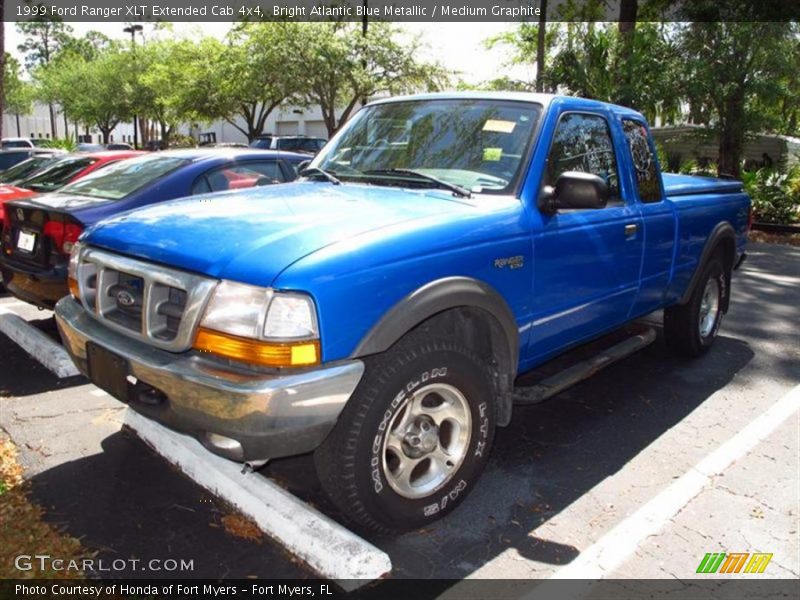 Bright Atlantic Blue Metallic / Medium Graphite 1999 Ford Ranger XLT Extended Cab 4x4