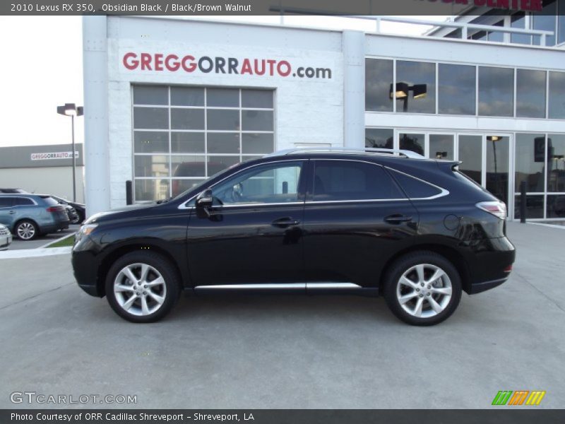 Obsidian Black / Black/Brown Walnut 2010 Lexus RX 350
