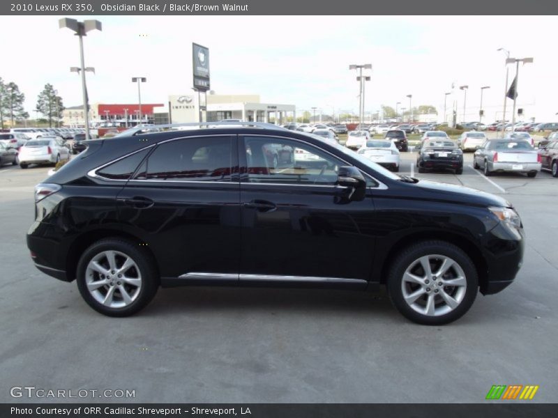 Obsidian Black / Black/Brown Walnut 2010 Lexus RX 350