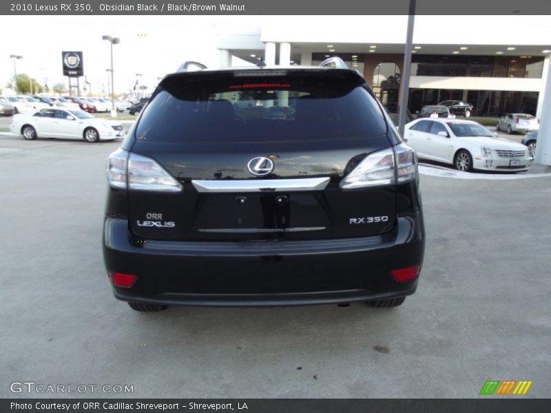 Obsidian Black / Black/Brown Walnut 2010 Lexus RX 350