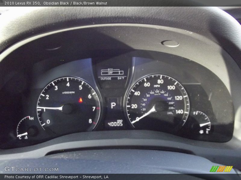 Obsidian Black / Black/Brown Walnut 2010 Lexus RX 350