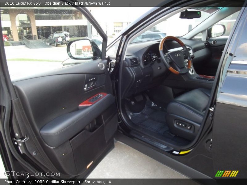 Obsidian Black / Black/Brown Walnut 2010 Lexus RX 350