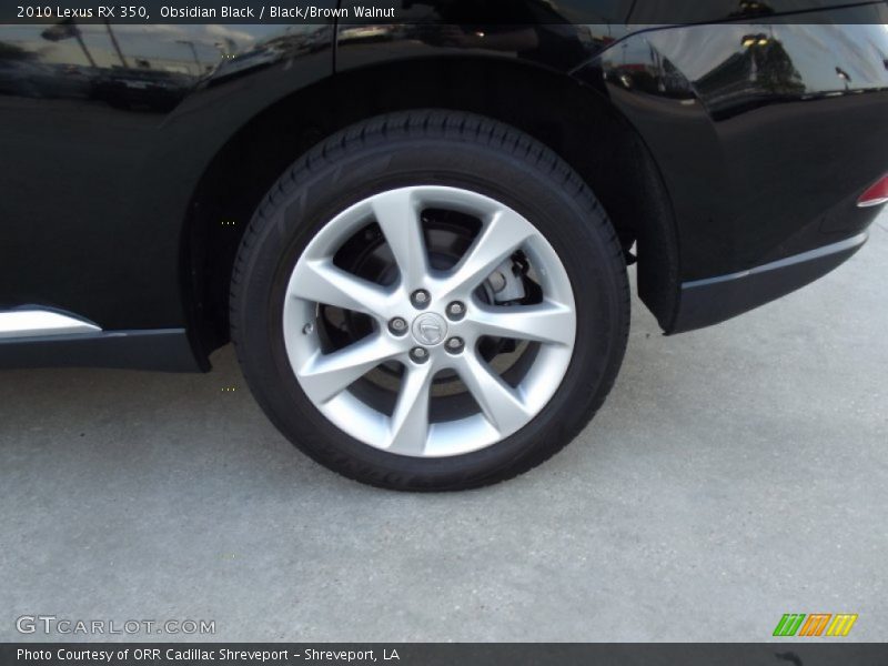 Obsidian Black / Black/Brown Walnut 2010 Lexus RX 350