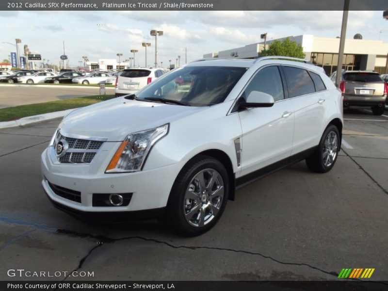 Platinum Ice Tricoat / Shale/Brownstone 2012 Cadillac SRX Performance