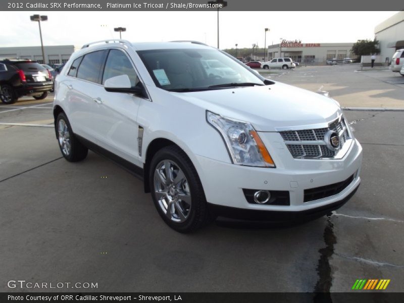 Platinum Ice Tricoat / Shale/Brownstone 2012 Cadillac SRX Performance
