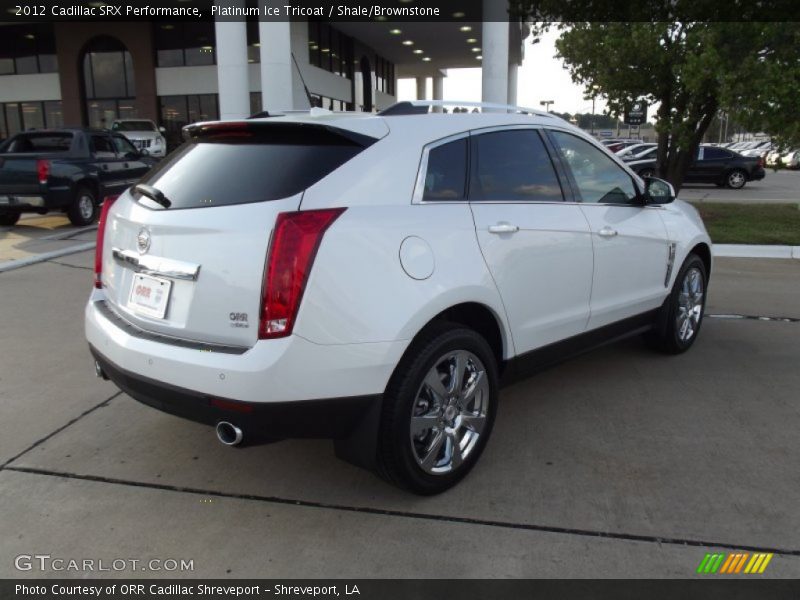 Platinum Ice Tricoat / Shale/Brownstone 2012 Cadillac SRX Performance