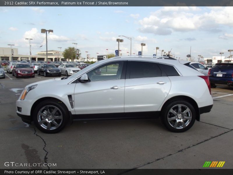 Platinum Ice Tricoat / Shale/Brownstone 2012 Cadillac SRX Performance