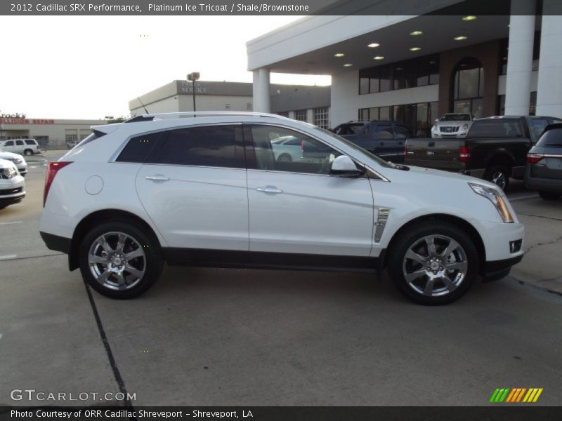 Platinum Ice Tricoat / Shale/Brownstone 2012 Cadillac SRX Performance