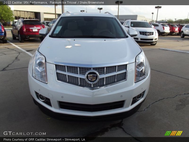 Platinum Ice Tricoat / Shale/Brownstone 2012 Cadillac SRX Performance