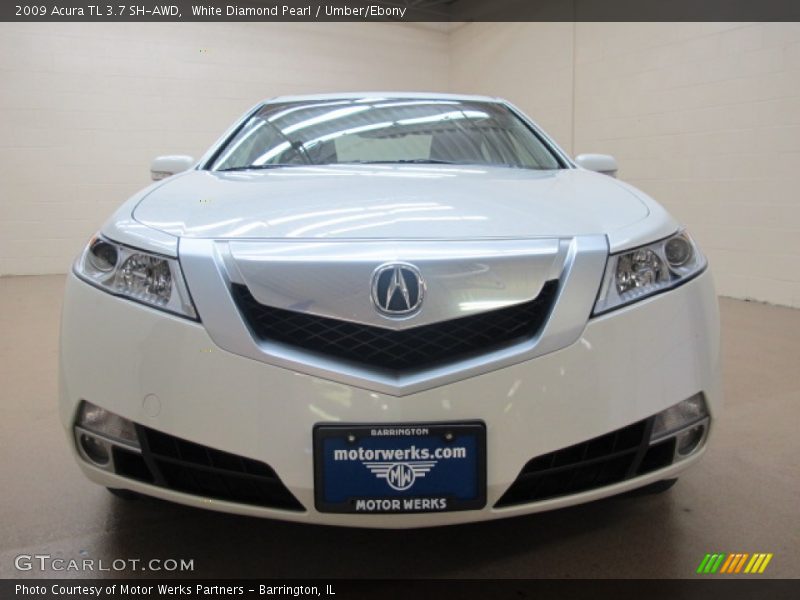 White Diamond Pearl / Umber/Ebony 2009 Acura TL 3.7 SH-AWD