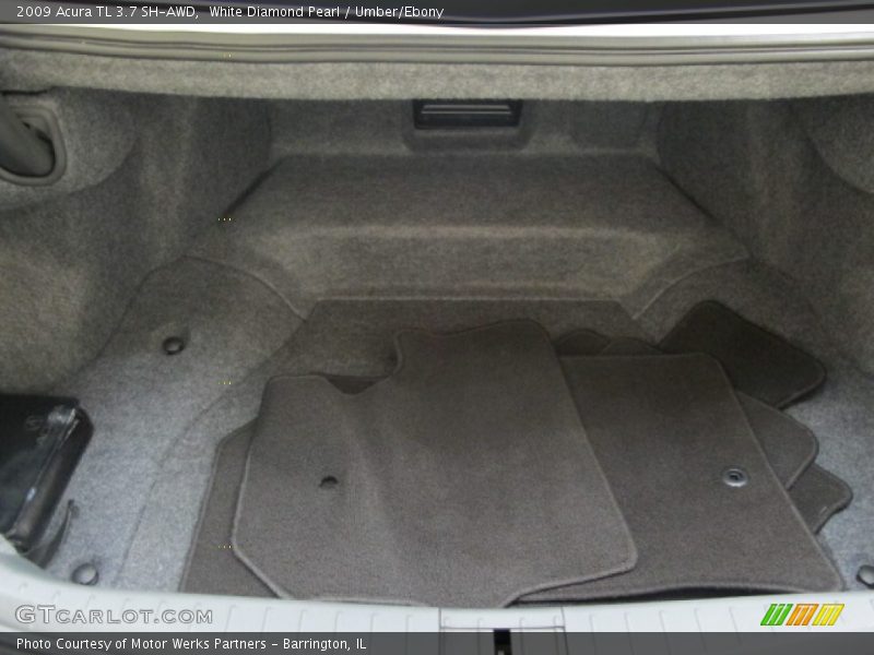 White Diamond Pearl / Umber/Ebony 2009 Acura TL 3.7 SH-AWD
