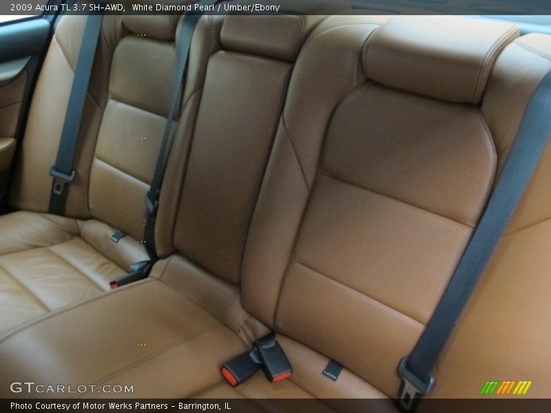 White Diamond Pearl / Umber/Ebony 2009 Acura TL 3.7 SH-AWD