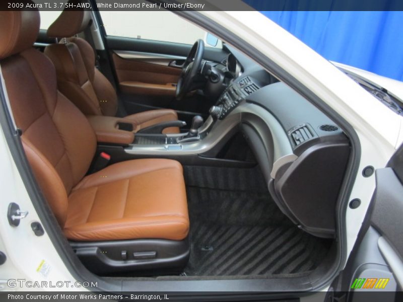 White Diamond Pearl / Umber/Ebony 2009 Acura TL 3.7 SH-AWD