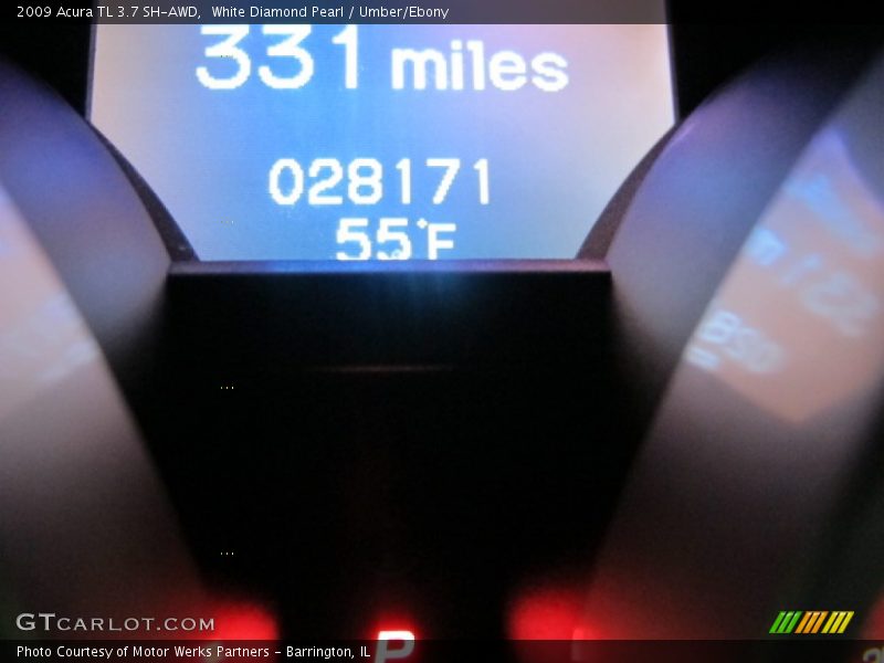 White Diamond Pearl / Umber/Ebony 2009 Acura TL 3.7 SH-AWD
