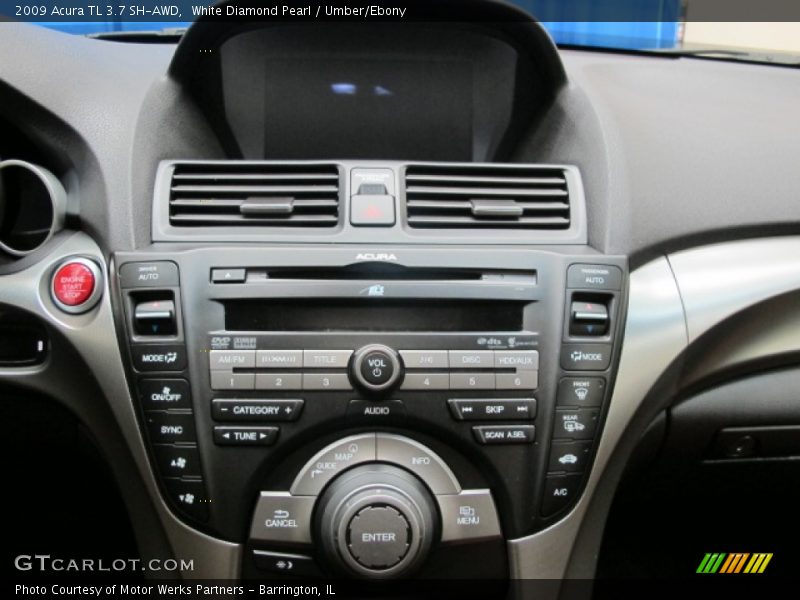 White Diamond Pearl / Umber/Ebony 2009 Acura TL 3.7 SH-AWD