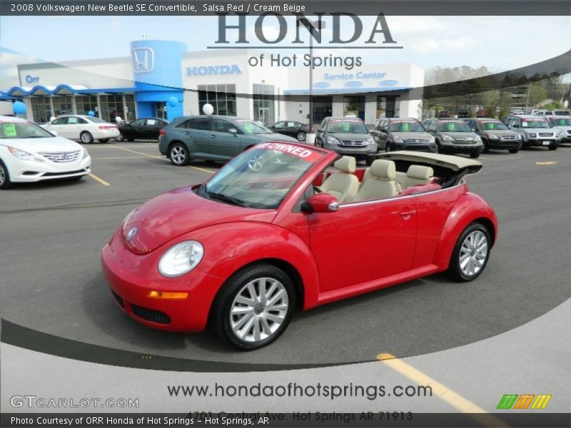 Salsa Red / Cream Beige 2008 Volkswagen New Beetle SE Convertible