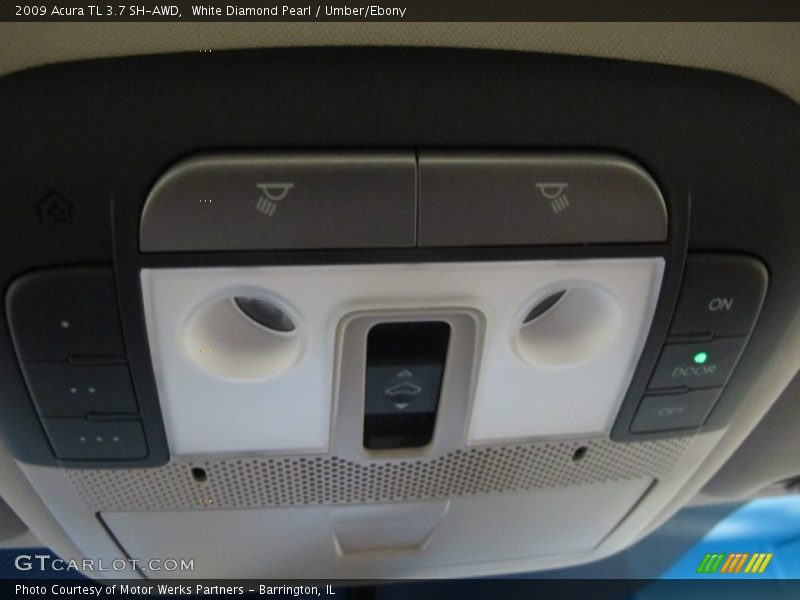 White Diamond Pearl / Umber/Ebony 2009 Acura TL 3.7 SH-AWD