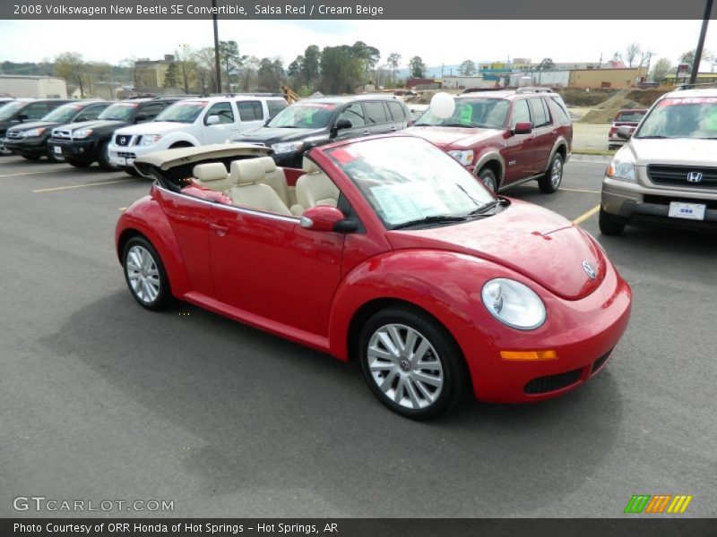 Salsa Red / Cream Beige 2008 Volkswagen New Beetle SE Convertible
