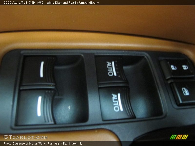 White Diamond Pearl / Umber/Ebony 2009 Acura TL 3.7 SH-AWD