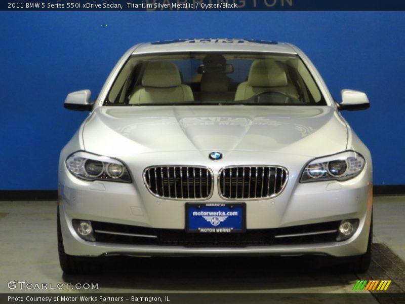 Titanium Silver Metallic / Oyster/Black 2011 BMW 5 Series 550i xDrive Sedan