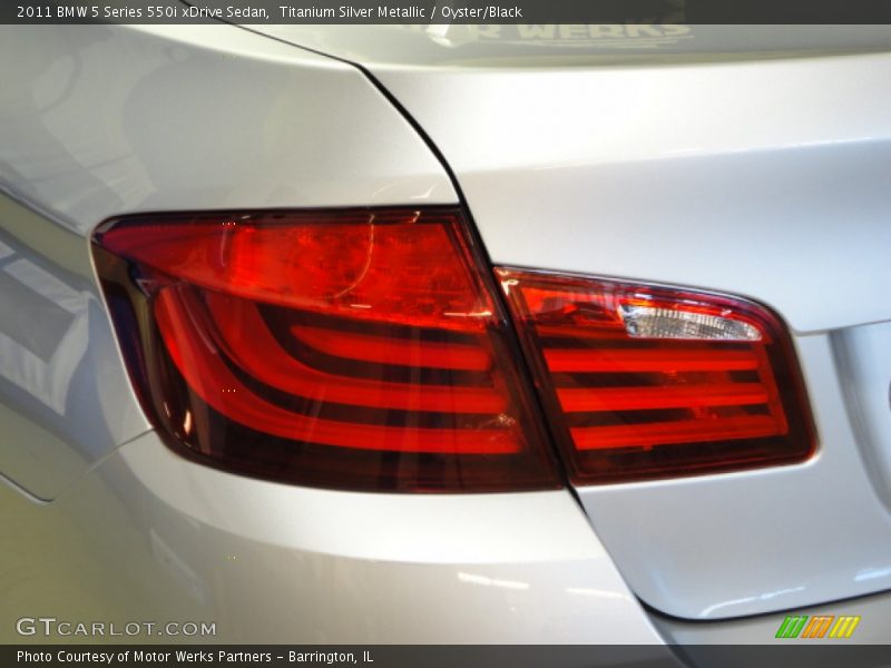 Titanium Silver Metallic / Oyster/Black 2011 BMW 5 Series 550i xDrive Sedan