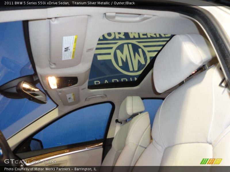 Titanium Silver Metallic / Oyster/Black 2011 BMW 5 Series 550i xDrive Sedan