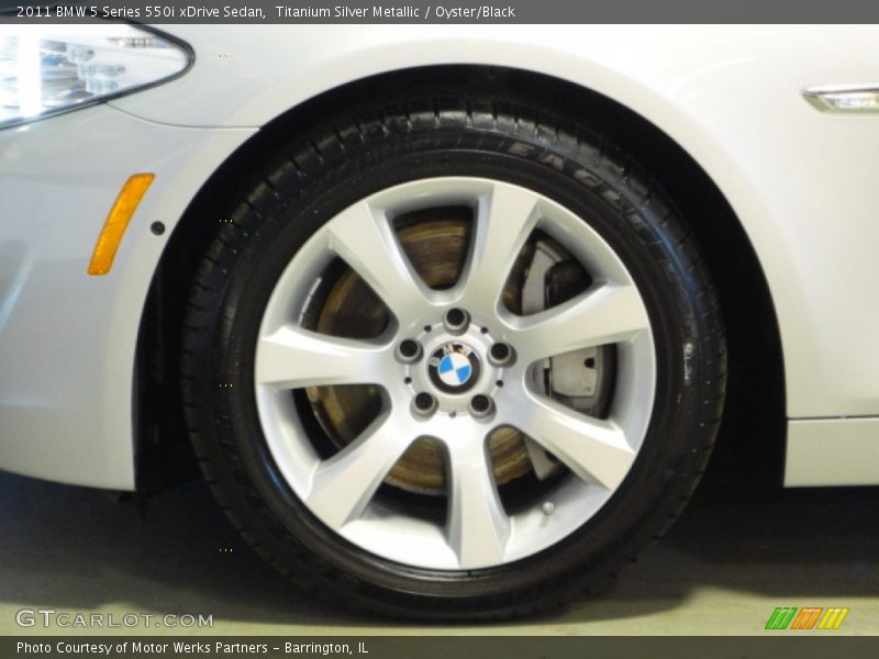 Titanium Silver Metallic / Oyster/Black 2011 BMW 5 Series 550i xDrive Sedan