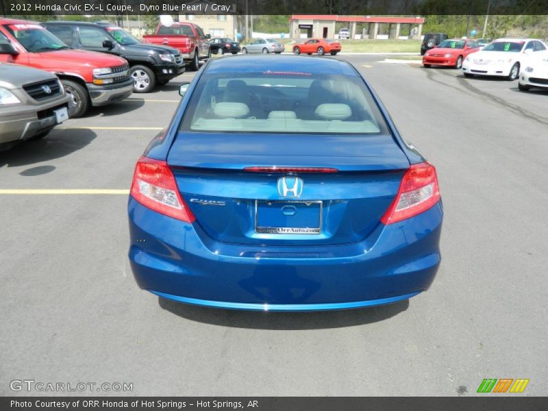 Dyno Blue Pearl / Gray 2012 Honda Civic EX-L Coupe