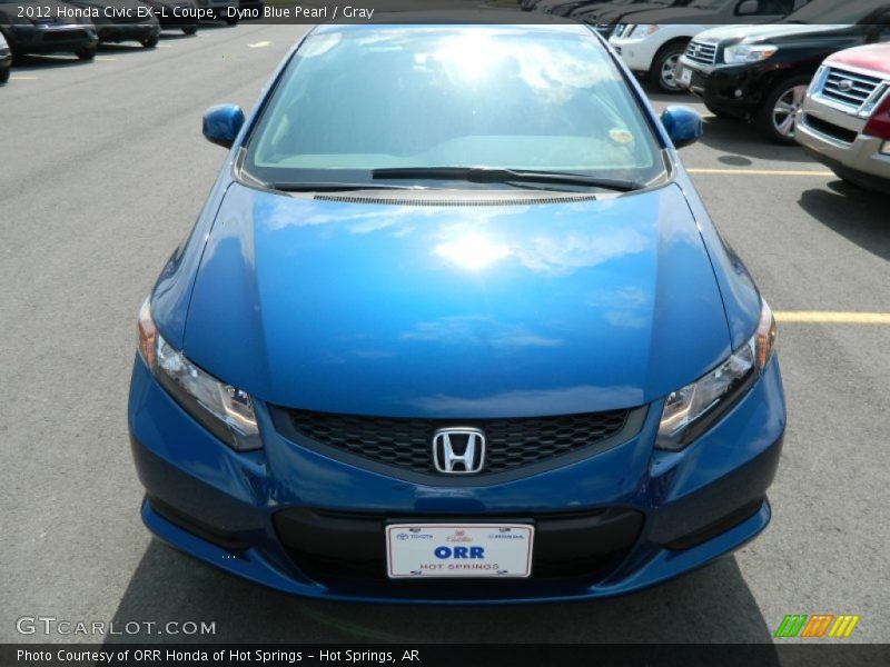 Dyno Blue Pearl / Gray 2012 Honda Civic EX-L Coupe
