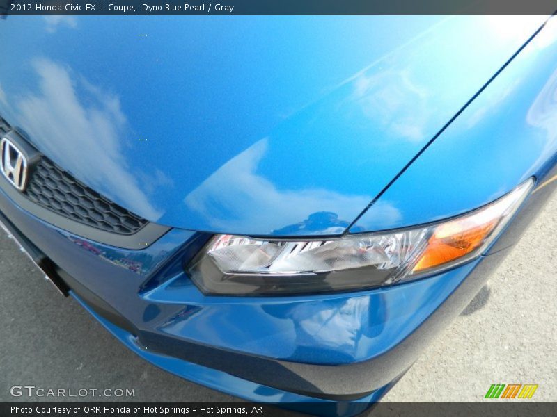 Dyno Blue Pearl / Gray 2012 Honda Civic EX-L Coupe