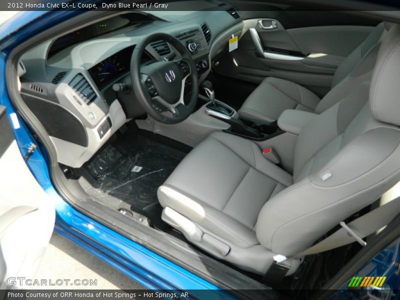 Dyno Blue Pearl / Gray 2012 Honda Civic EX-L Coupe