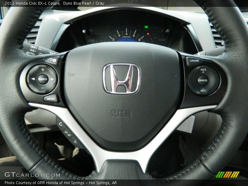 Dyno Blue Pearl / Gray 2012 Honda Civic EX-L Coupe
