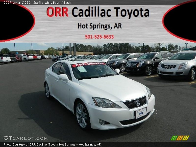 Starfire White Pearl / Black 2007 Lexus IS 250