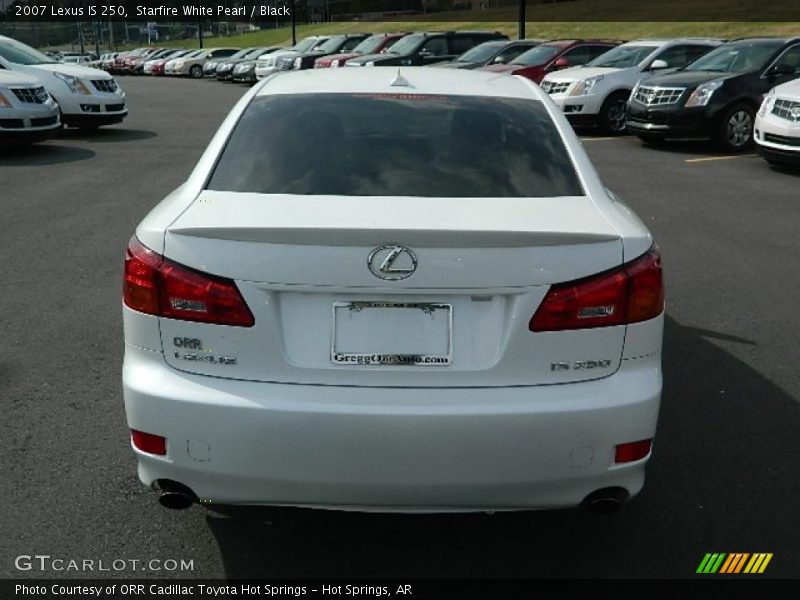 Starfire White Pearl / Black 2007 Lexus IS 250
