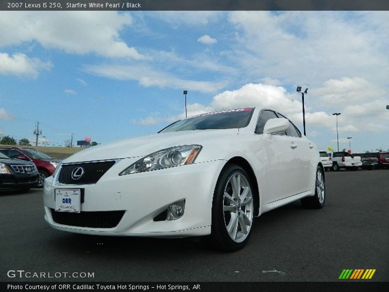Starfire White Pearl / Black 2007 Lexus IS 250