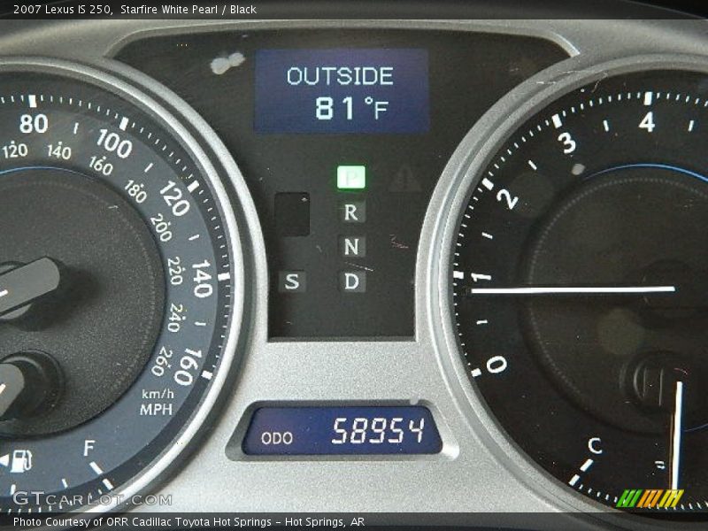 Starfire White Pearl / Black 2007 Lexus IS 250