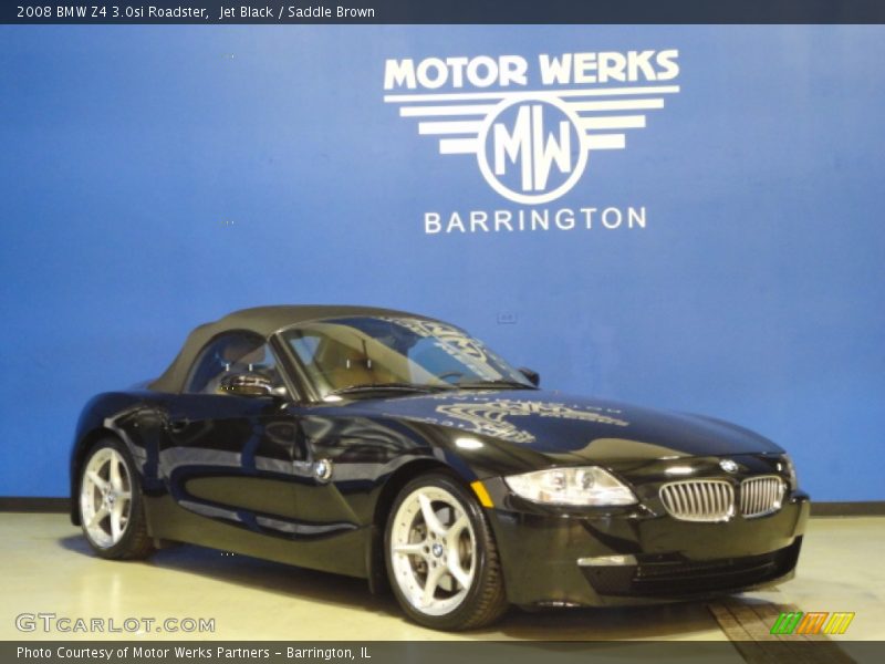 Jet Black / Saddle Brown 2008 BMW Z4 3.0si Roadster