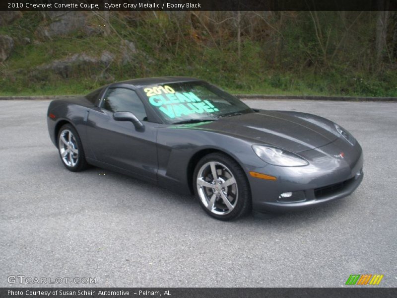 Cyber Gray Metallic / Ebony Black 2010 Chevrolet Corvette Coupe