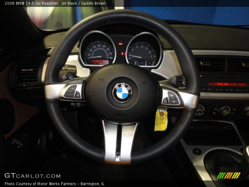 Jet Black / Saddle Brown 2008 BMW Z4 3.0si Roadster