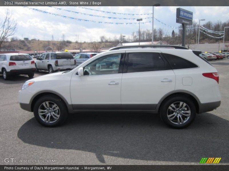 Stone White / Beige 2012 Hyundai Veracruz Limited AWD