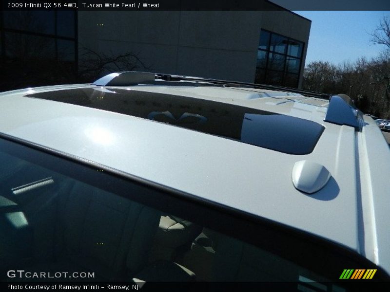 Tuscan White Pearl / Wheat 2009 Infiniti QX 56 4WD