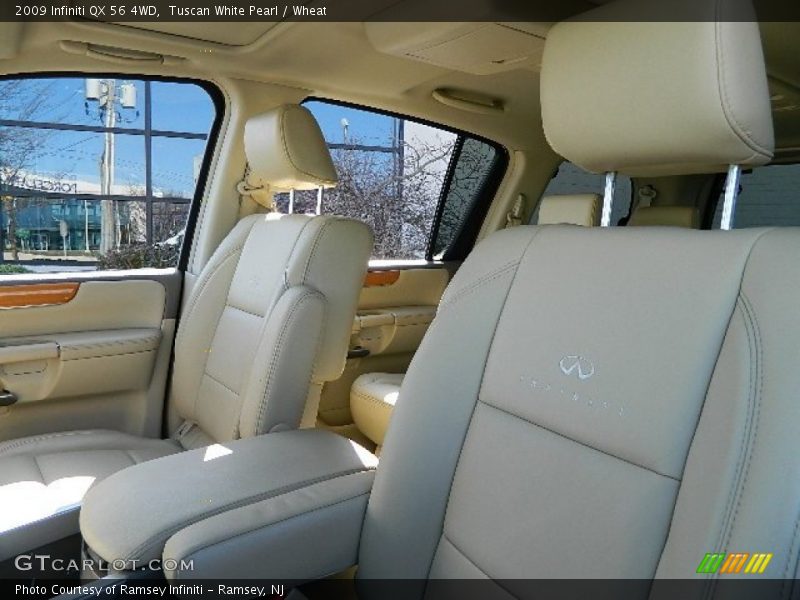 Tuscan White Pearl / Wheat 2009 Infiniti QX 56 4WD