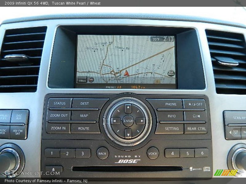 Tuscan White Pearl / Wheat 2009 Infiniti QX 56 4WD