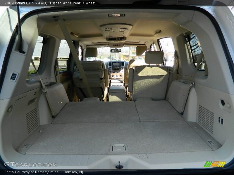 Tuscan White Pearl / Wheat 2009 Infiniti QX 56 4WD