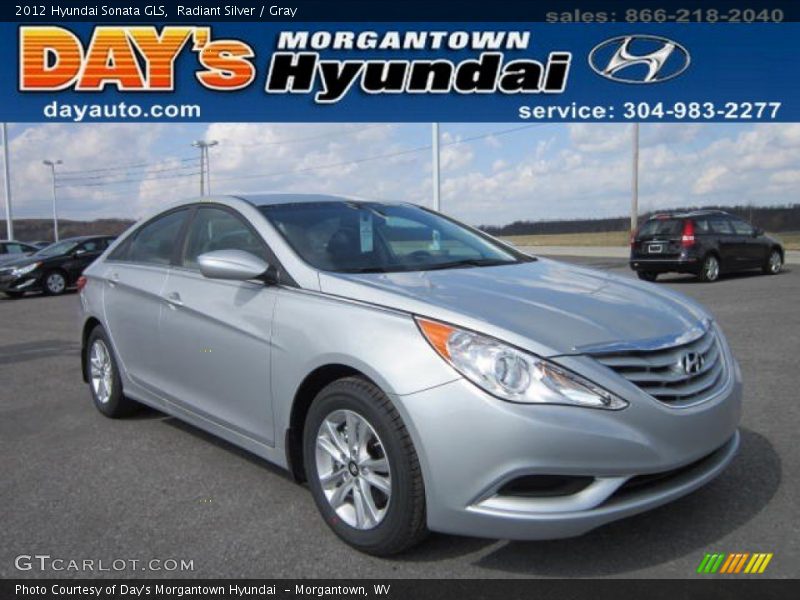 Radiant Silver / Gray 2012 Hyundai Sonata GLS