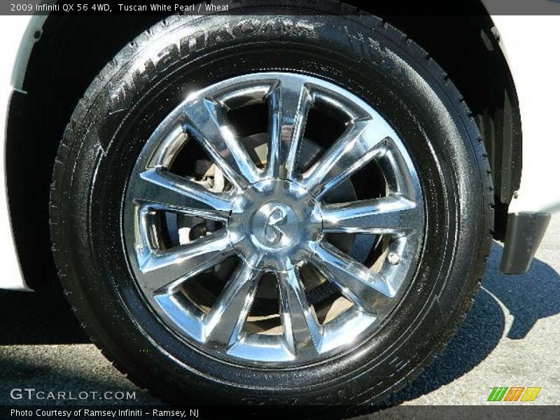 Tuscan White Pearl / Wheat 2009 Infiniti QX 56 4WD