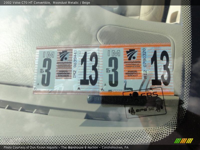 Moondust Metallic / Beige 2002 Volvo C70 HT Convertible