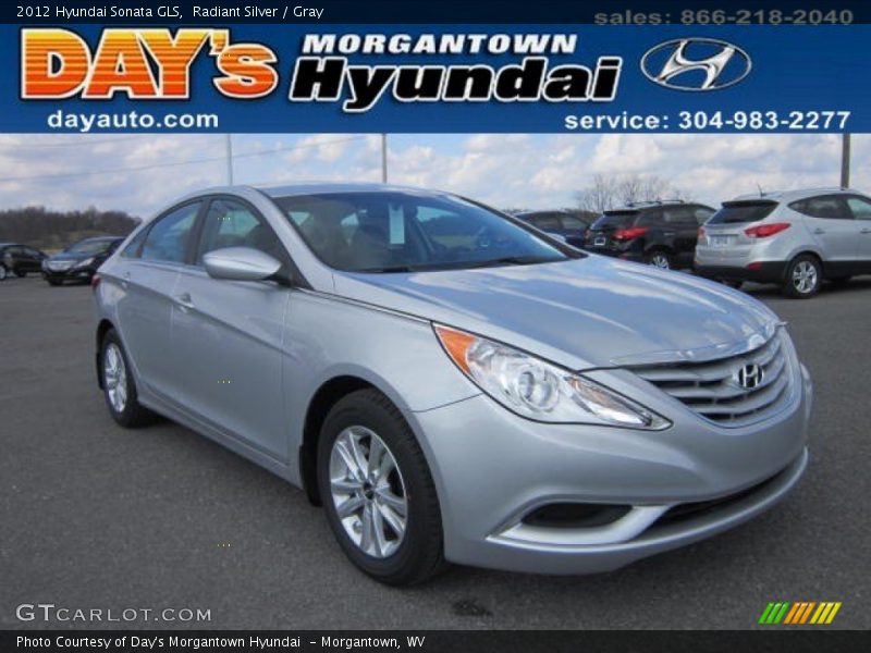 Radiant Silver / Gray 2012 Hyundai Sonata GLS